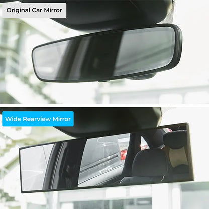Eliminate Blind Spots: 11.8" Universal Panoramic Anti-Glare Wide Rearview Mirror