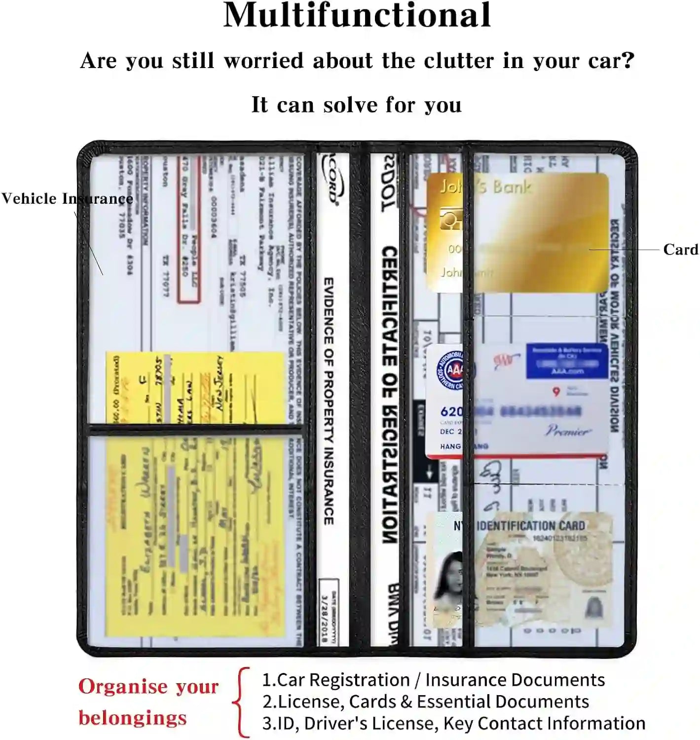 Never Scramble Again: Grab Your Car Documents Instantly - Car Document Holder