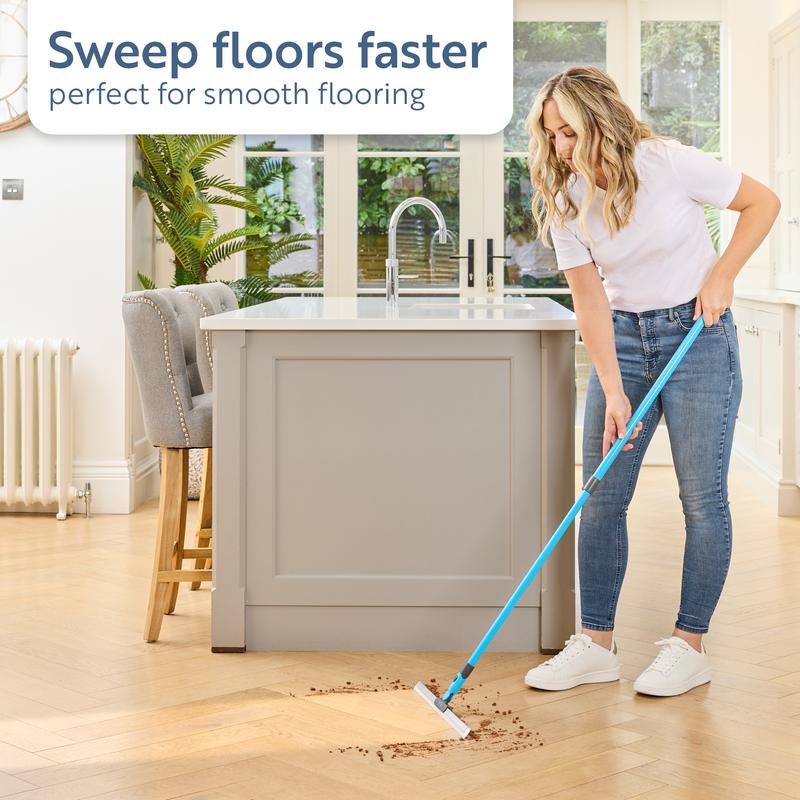 180° Rotating Silicone Floor Squeegee – Instantly Wipe Away Water, Hair & Dust Without Messy Tangling