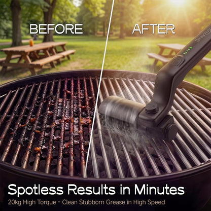 Effortless BBQ Clean in Seconds: High-Torque 3-Speed Cordless Electric Grill Brush