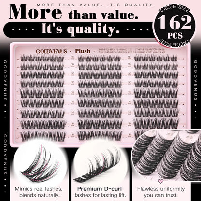 Lash Clusters – Plush D Curl Spider Design For Salon-Quality Fluffy Eyes