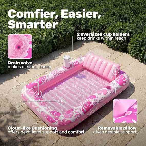 Float On A Cloud: The Ultimate Double-Layer Inflatable Suntan Lounge