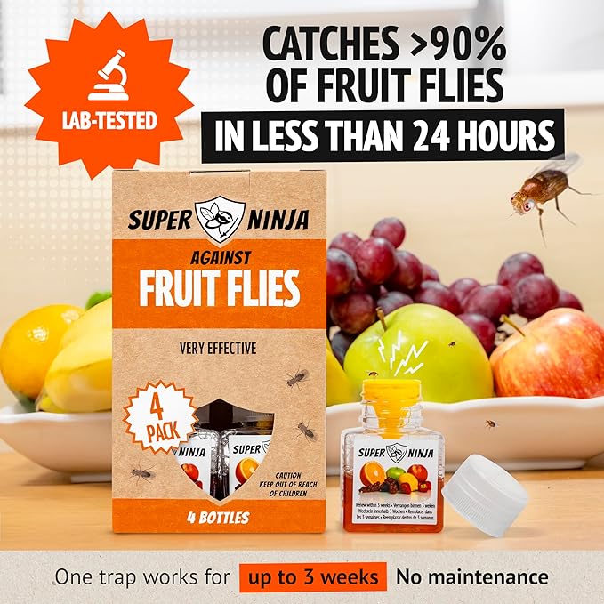Eco-Friendly Fruit Fly & Gnat Trap – Catches 90%+ in 24 Hours