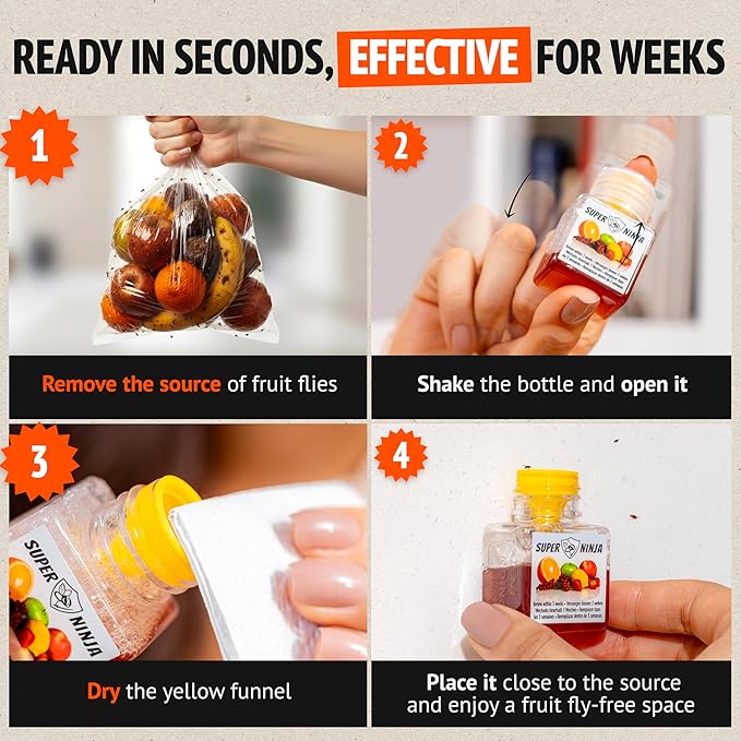 Eco-Friendly Fruit Fly & Gnat Trap – Catches 90%+ in 24 Hours