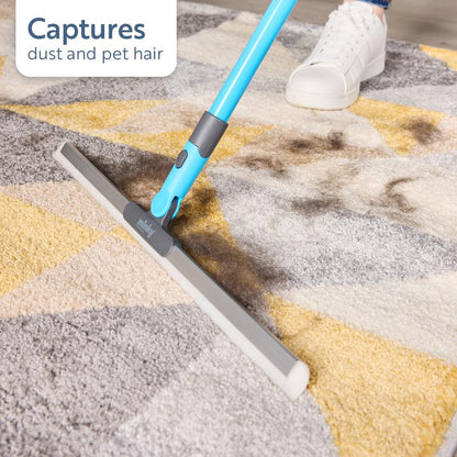 180° Rotating Silicone Floor Squeegee – Instantly Wipe Away Water, Hair & Dust Without Messy Tangling