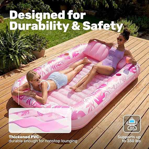 Float On A Cloud: The Ultimate Double-Layer Inflatable Suntan Lounge