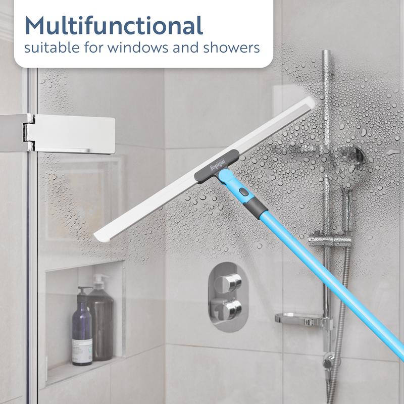 180° Rotating Silicone Floor Squeegee – Instantly Wipe Away Water, Hair & Dust Without Messy Tangling