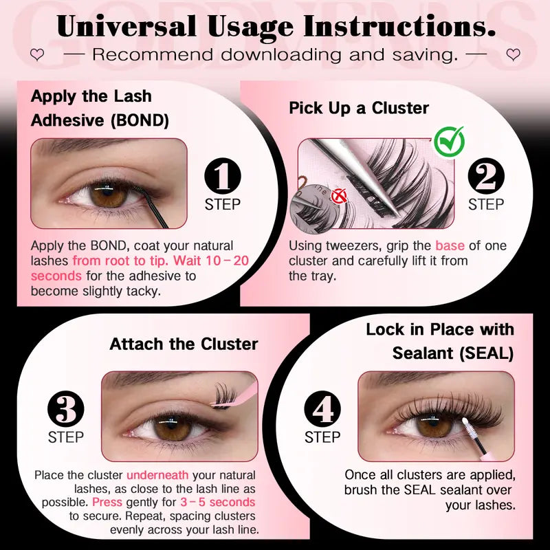 Lash Clusters – Plush D Curl Spider Design For Salon-Quality Fluffy Eyes