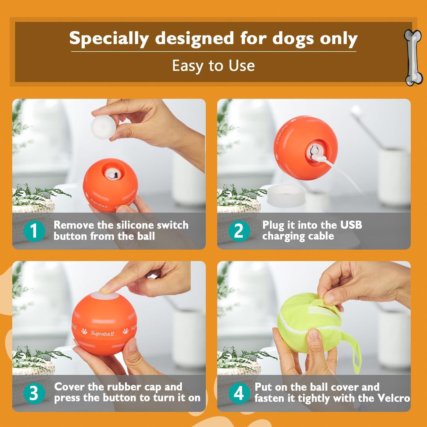 Smart Active Rolling & Bouncing Ball Toy for Dogs | Interactive Dog Toys Dog Ball