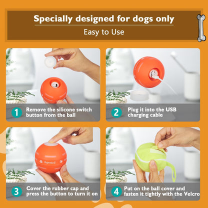 Smart Active Rolling & Bouncing Ball Toy for Dogs | Interactive Dog Toys Dog Ball