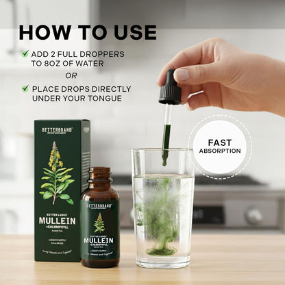Breathe Easy Again: Natural Herbal Lung Detox & Mucus Cleanse Drops