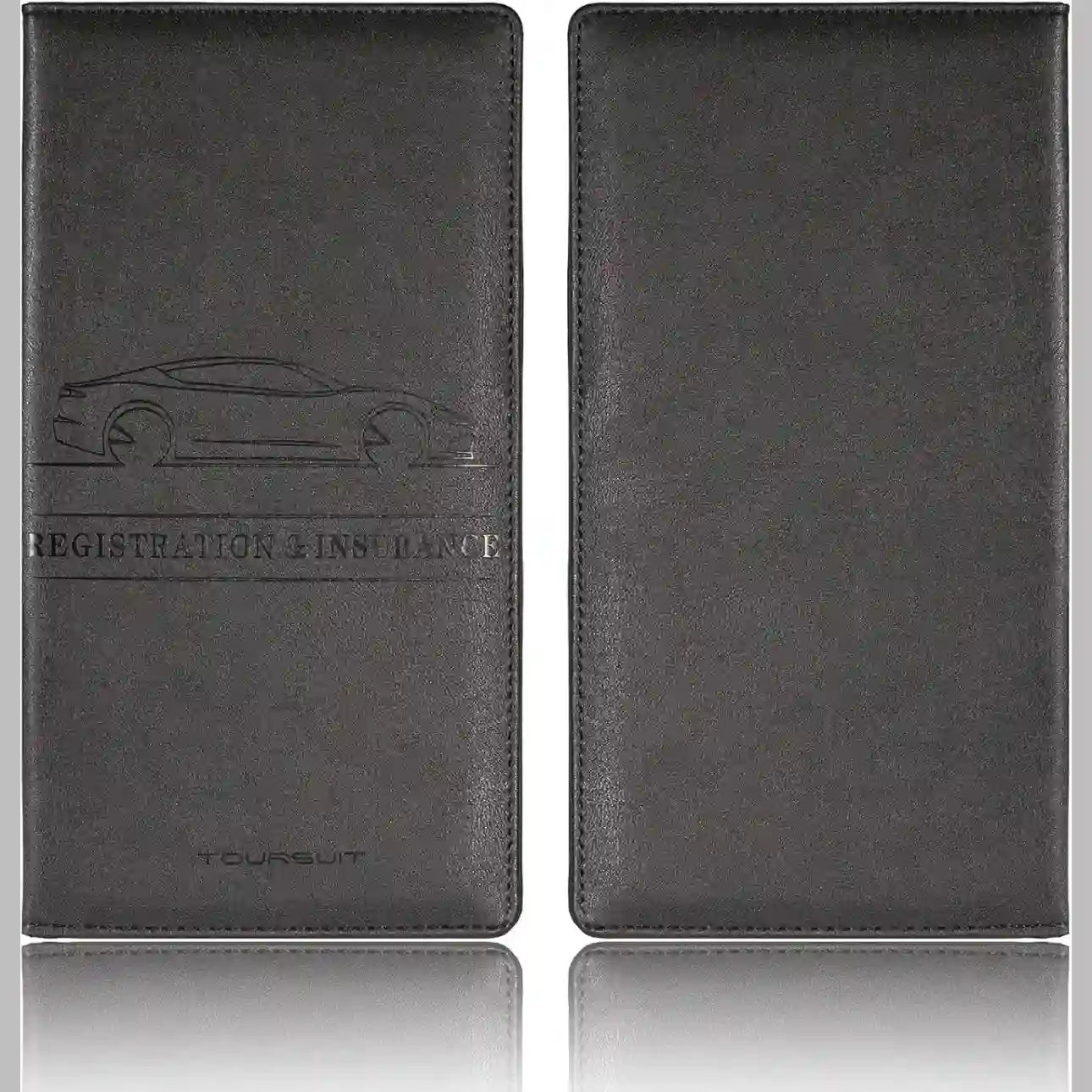 Car Document Holder - Magnetic Closure Organizer For Easy Access To Registration & Insurance Cards