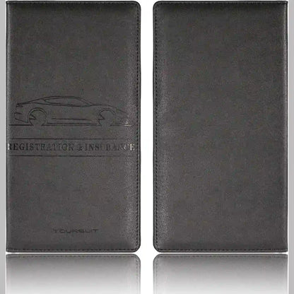 Car Document Holder - Magnetic Closure Organizer For Easy Access To Registration & Insurance Cards