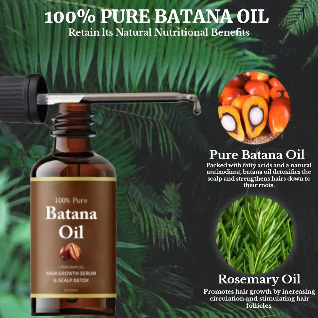 Batana Rosemary Oil for Thicker-Looking, Voluminous Hair Naturally