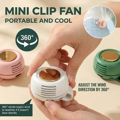 Mini Bladeless Portable Fan — USB Rechargeable & Safe Quiet Cooling