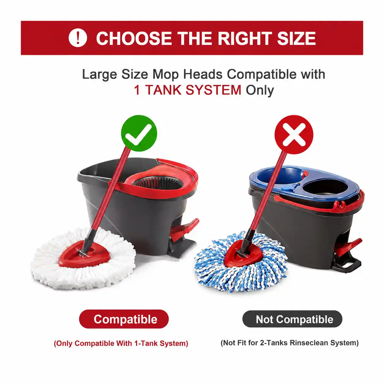 Spin Mop Replacement Kit - Microfiber Heads & Scrub Brushes For Deep Floor Cleaning