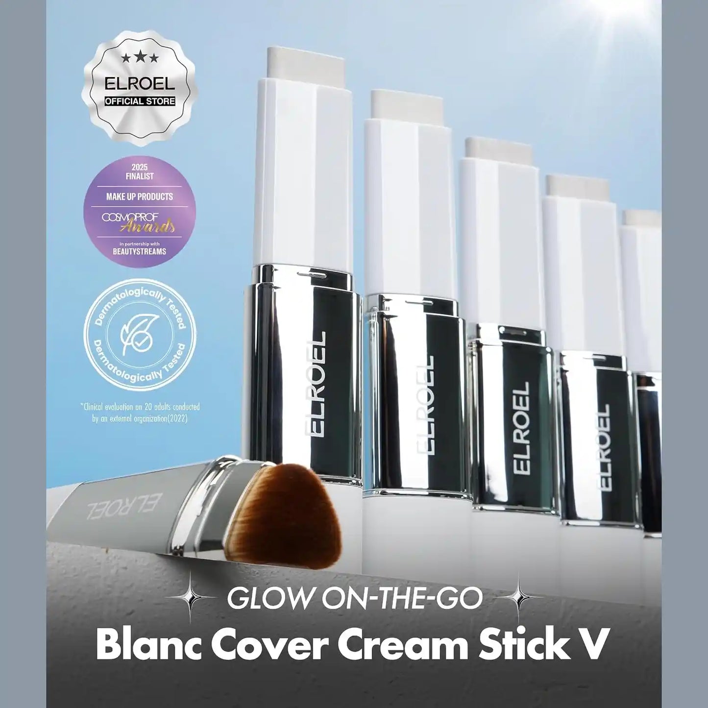 Foundation Stick - Dual-End Brush Design For Effortless Dewy Makeup