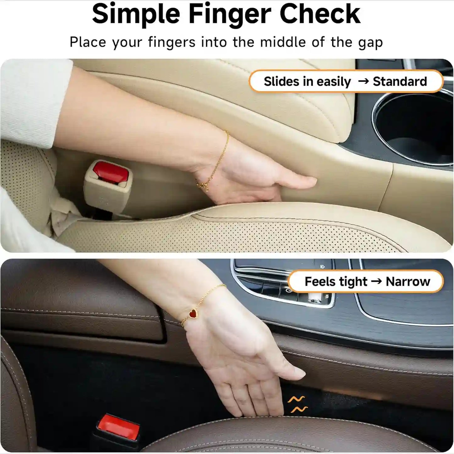 Car Seat Gap Filler Organizer - Anti-Drop Insert Design For Blocking Lost Items & Creating Instant Car Storage