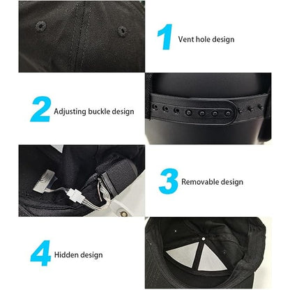 ED Rolling Display Baseball Cap - App-Controlled GIF, Image & Text Display For Instant Attention