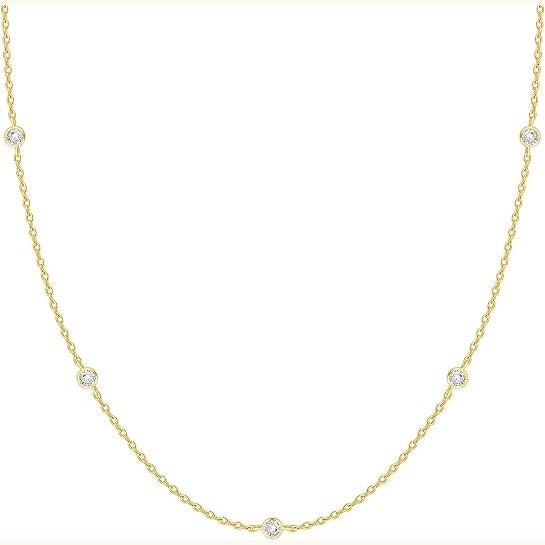Dainty CZ Necklace - Lightweight Sparkle For Everyday Elegance