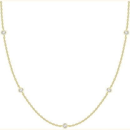 Dainty CZ Necklace - Lightweight Sparkle For Everyday Elegance