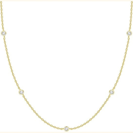 Dainty CZ Necklace - Lightweight Sparkle For Everyday Elegance