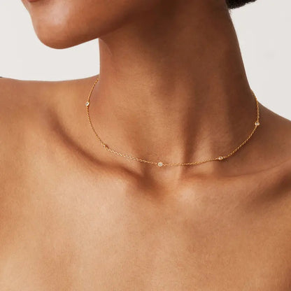 Dainty CZ Necklace - Lightweight Sparkle For Everyday Elegance