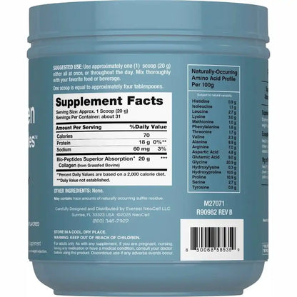 Collagen Peptides Powder - Bio-Peptide Formula For Skin Glow, Hair Strength & Daily Joint Support