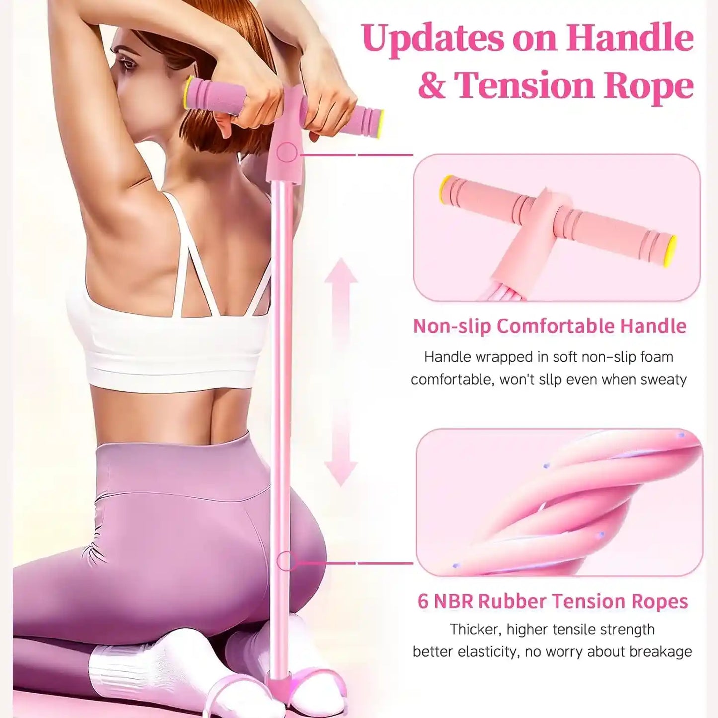Pedal Resistance Trainer - Full Body Resistance Workout For Home Fitness