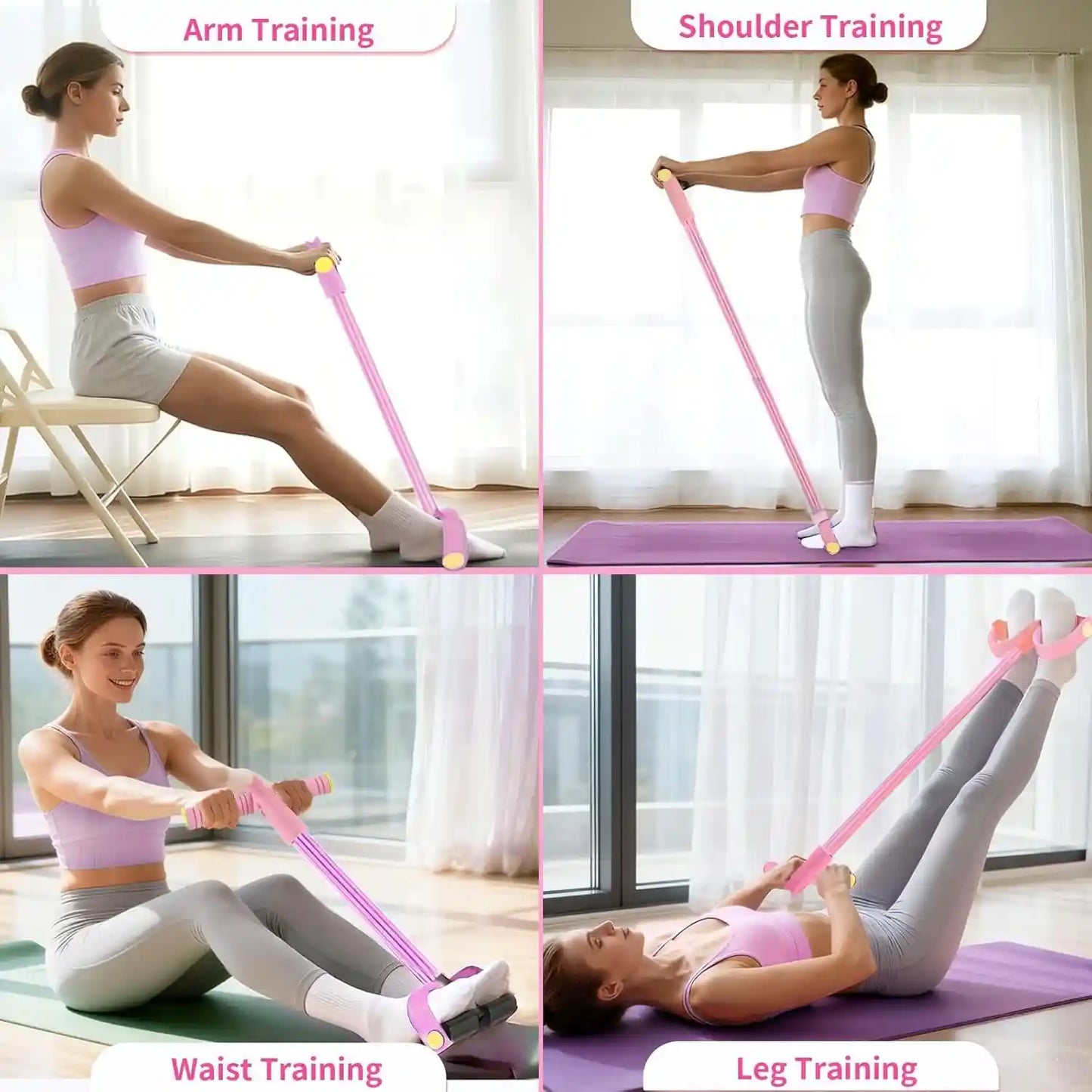 Pedal Resistance Trainer - Full Body Resistance Workout For Home Fitness