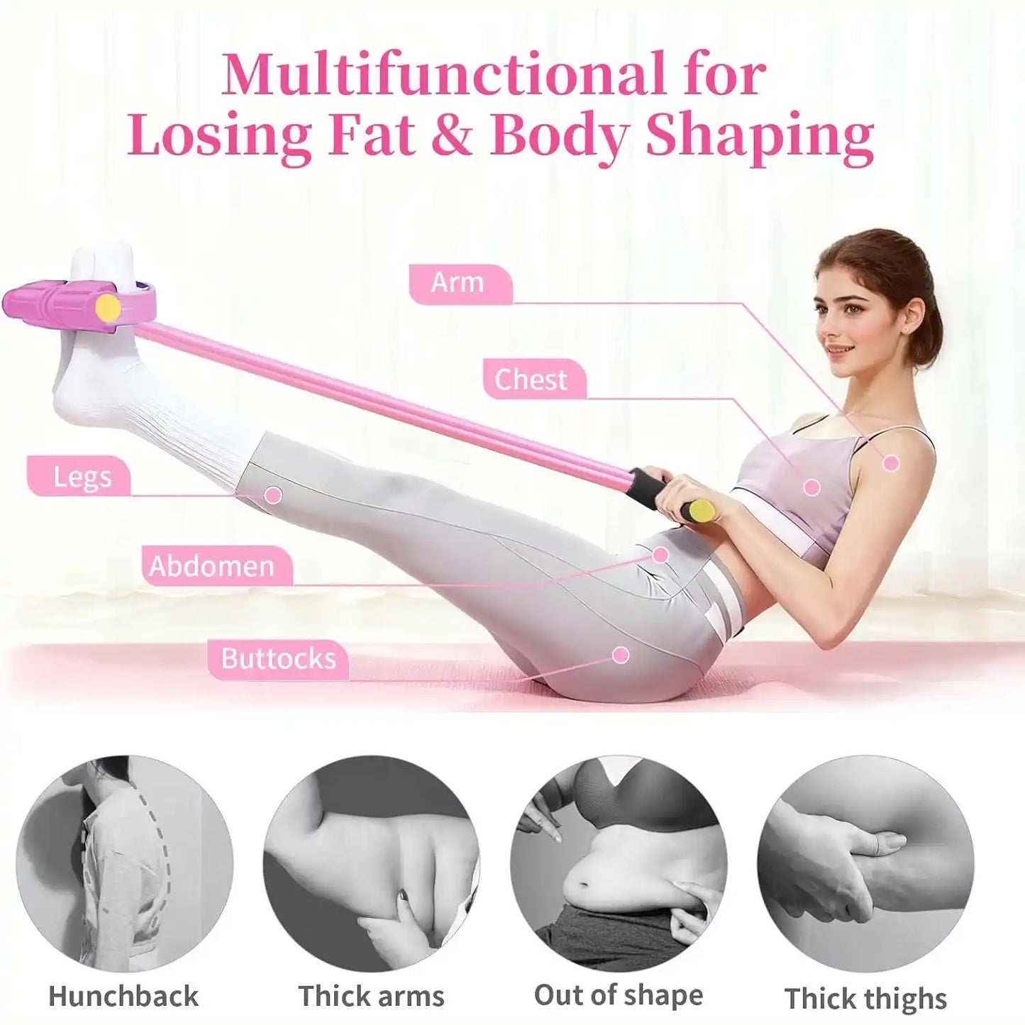 Pedal Resistance Trainer - Full Body Resistance Workout For Home Fitness