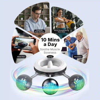 360° Rotating Wrist Trainer - Dynamic Resistance Training For Stronger Grip & Forearms