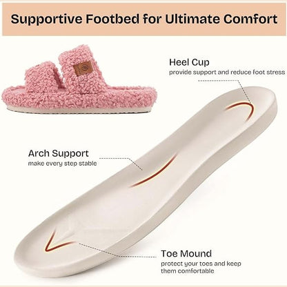Slippers - Soft Memory Foam Cushioning For All-Day Cozy Home Comfort & Light Outdoor Wear