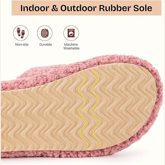 Slippers - Soft Memory Foam Cushioning For All-Day Cozy Home Comfort & Light Outdoor Wear