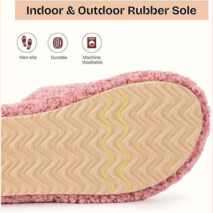 Slippers - Soft Memory Foam Cushioning For All-Day Cozy Home Comfort & Light Outdoor Wear