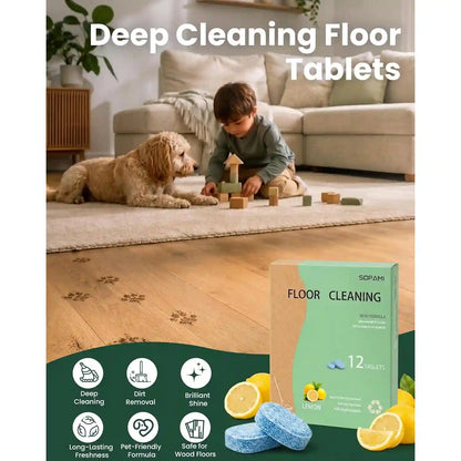 Floor Cleaning Tablets - Drop & Dissolve For Fresh, Residue-Free Floors