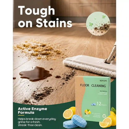 Floor Cleaning Tablets - Drop & Dissolve For Fresh, Residue-Free Floors
