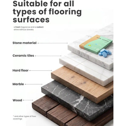 Floor Cleaning Tablets - Drop & Dissolve For Fresh, Residue-Free Floors
