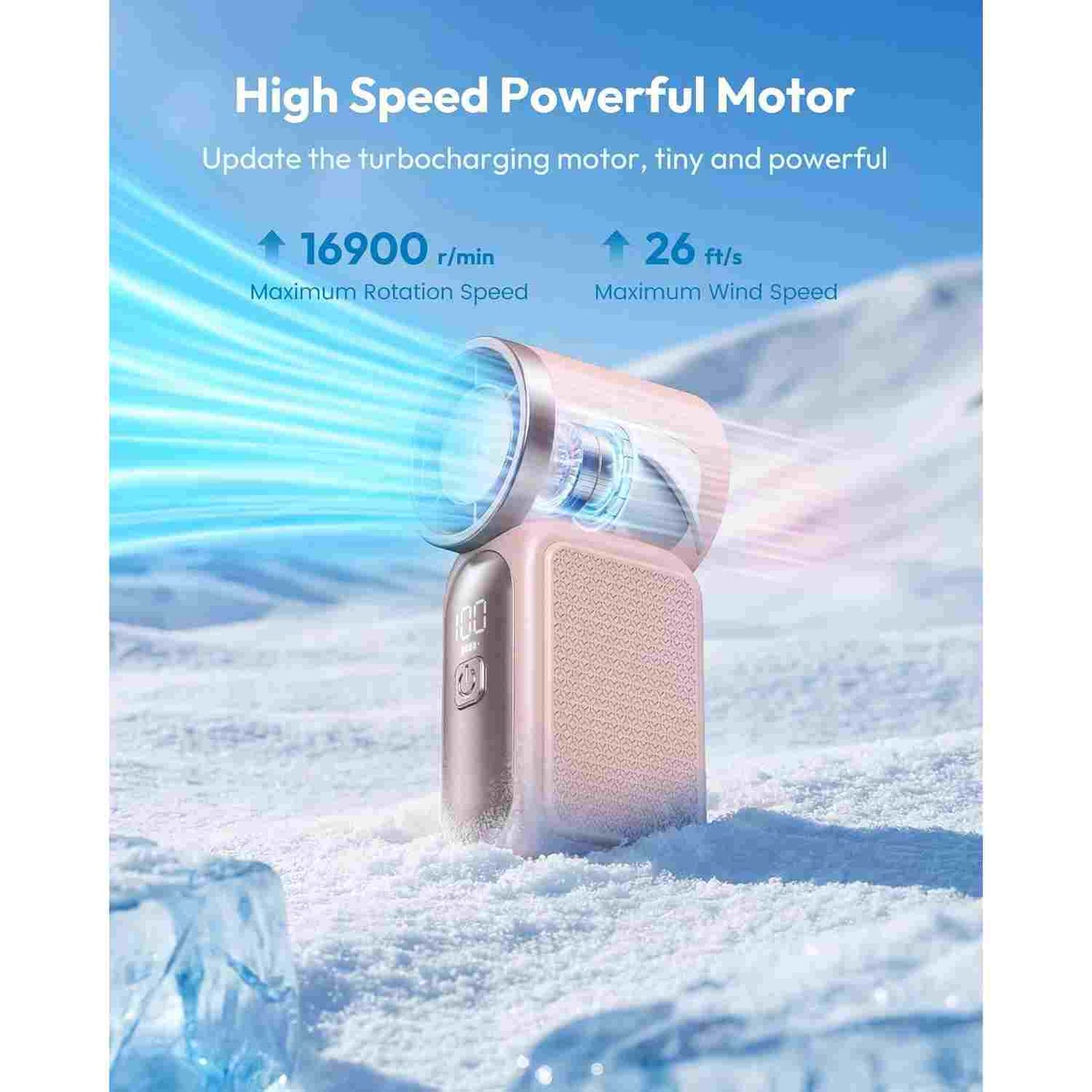 Mini Handheld Fan - 6-Speed LED Control for Instant Personal Cooling Anywhere