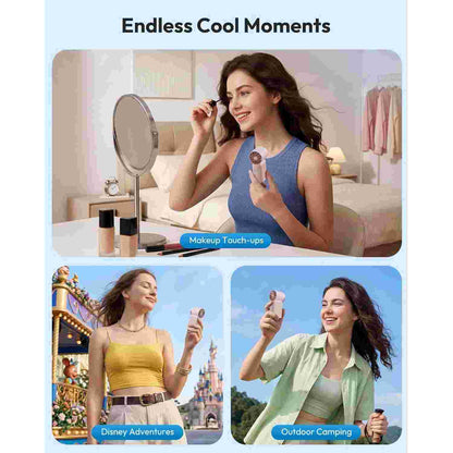 Mini Handheld Fan - 6-Speed LED Control for Instant Personal Cooling Anywhere
