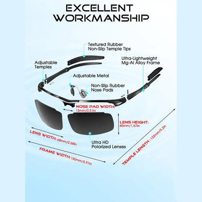 Polarized Sunglasses - Glare Reducing Lens Technology For Clearer Vision