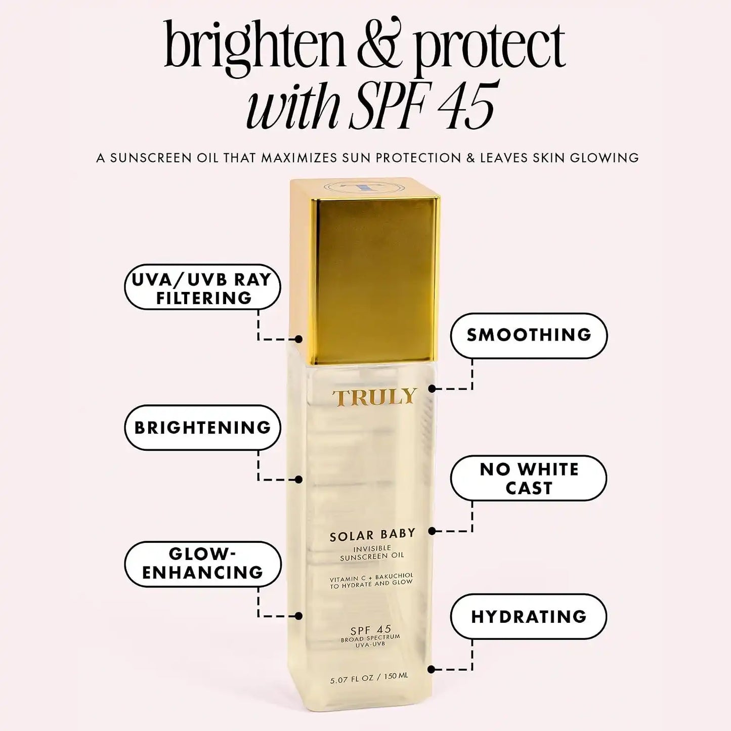 Invisible Sunscreen Oil - SPF 45 Glow Protection For Smooth Radiant Skin
