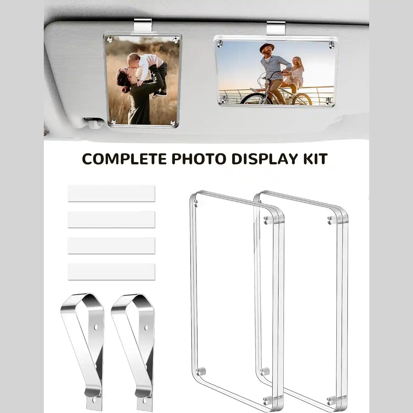 Car Visor Magnetic Photo Frame - Clip Your Memories On Every Drive
